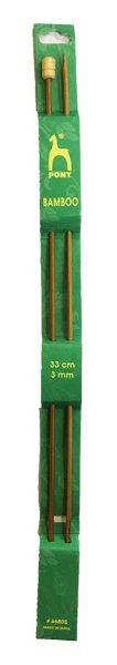 Спицы прямые 3,00 мм/ 33 см, бамбук