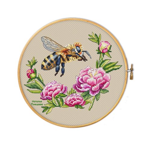 Пчёлка, схема для вышивки