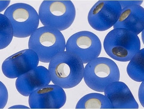 Бисер Preciosa Rocaille, размер 5/0, матовый с цветным центром, цвет 37050, синий, 50гр