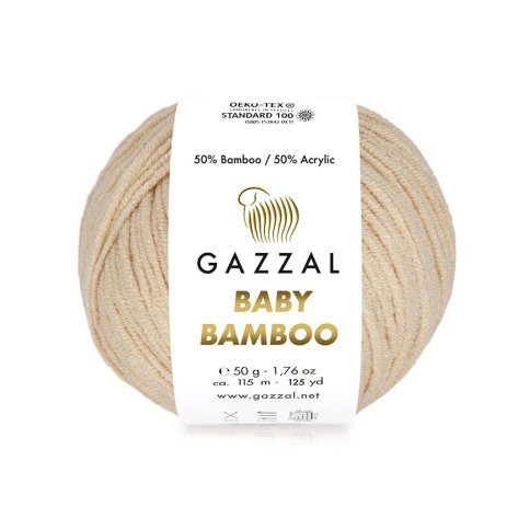 Пряжа Gazzal Baby Bamboo 50% бамбук, 50% акрил, 50гр/115м