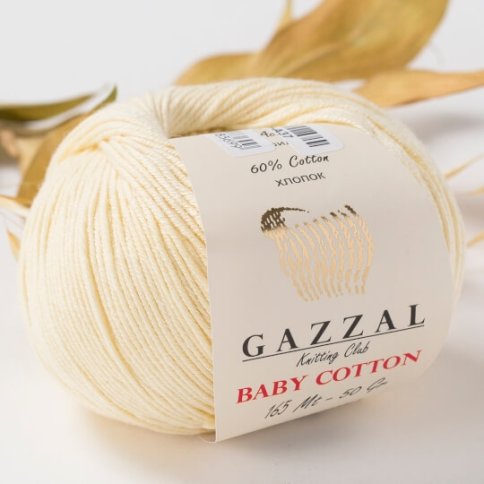Пряжа Gazzal Baby Cotton 60% хлопок, 40% акрил, 50гр/165м