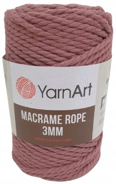 Пряжа YarnArt Macrame Rope 3mm, 60% хлопок, 40% вискоза и полиэстер, 250гр/63м