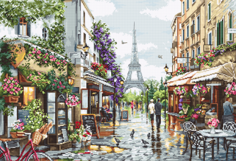 Цветущий Париж, набор для вышивания, Luca-S