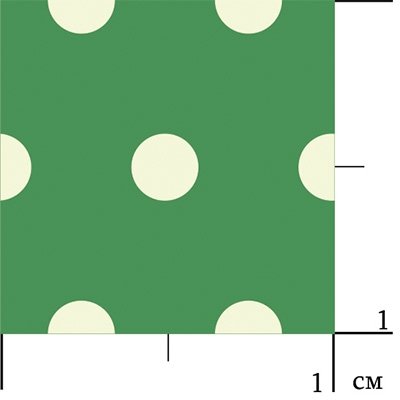 Ткань для пэчворка Peppy, принт крупный горох ярко-зеленый