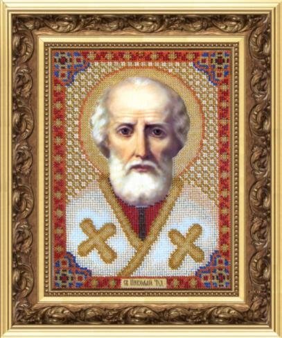 Икона святителя Николая Чудотворца, набор для вышивки бисером