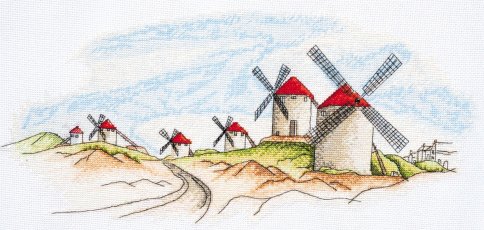 Ветряные мельницы, набор для вышивания