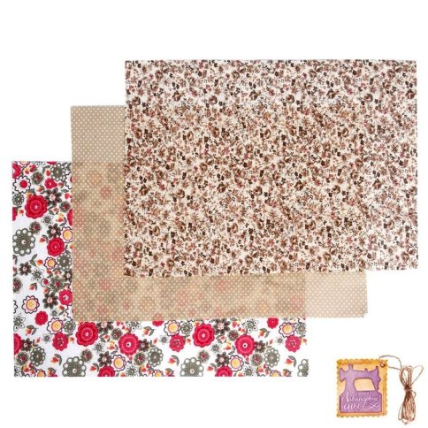 Набор ткани для пэчворка "Цветочное шале"
