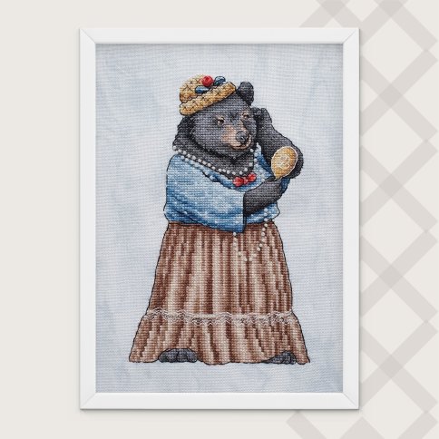 Медведица, схема для вышивки