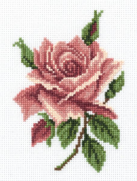 Чайная роза, набор для вышивания
