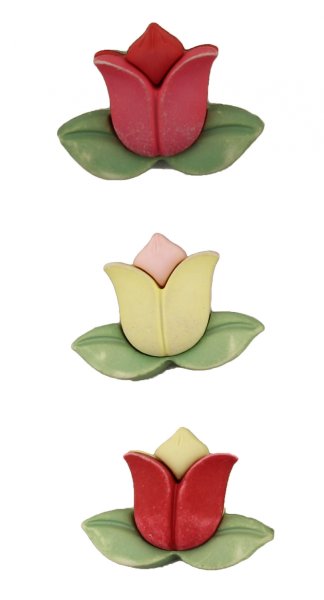 Набор пуговиц "Тюльпаны"