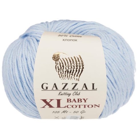 Пряжа Gazzal Baby Cotton XL 50% хлопок, 50% акрил, 50гр/105м
