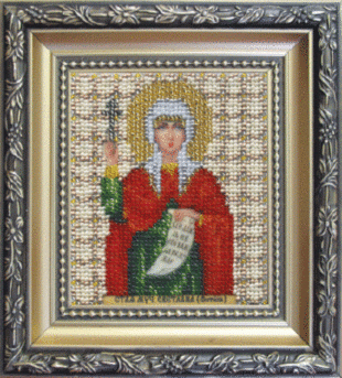 Икона святая мученица Светлана (Фотина), набор для вышивки