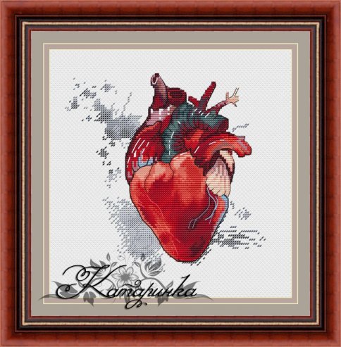 NC230 Bleeding Heart //Кровоточащее сердце. Схема для вышивки крестом на бумаге Nora Corbett