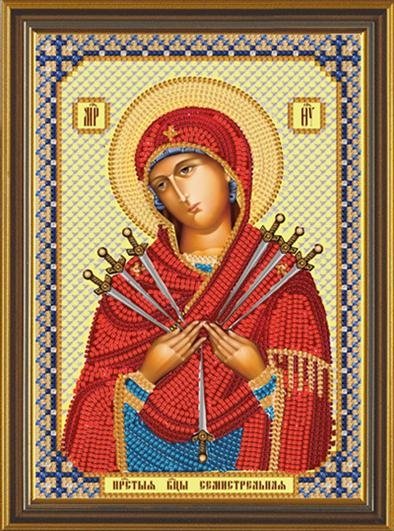 Богородица "Семистрельная", набор для вышивки