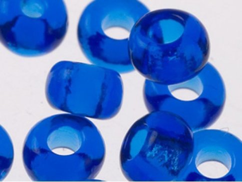 Бисер Preciosa Rocaille, размер 8/0, прозрачный, цвет 60300, синий, 50гр