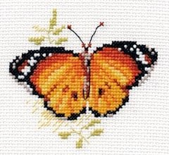Яркие бабочки. Оранжевая, набор для вышивания