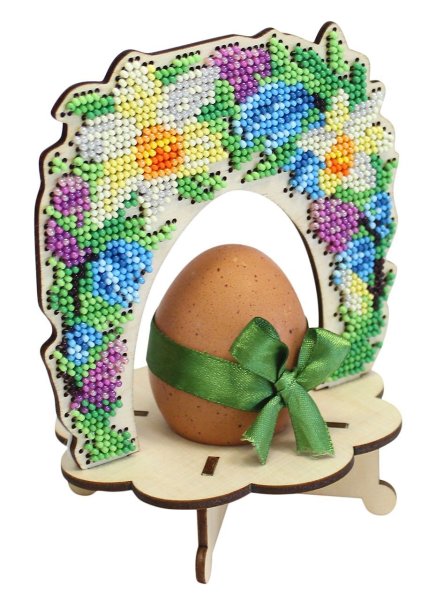 Подставка под пасхальное яйцо. Цветочная арка, набор для вышивания