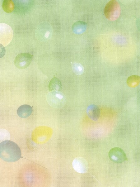 Дизайнерская канва Aida 18, цвет воздушные шары на зеленом