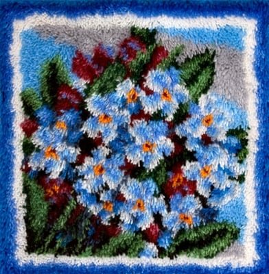 Голубые цветочки, набор для вышивания