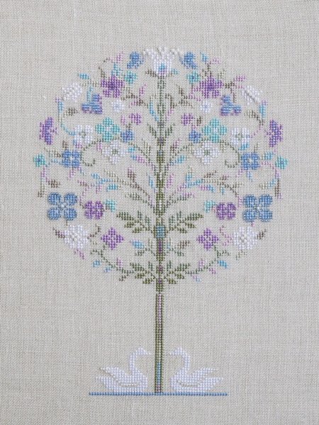 Весеннее дерево, схема для вышивания