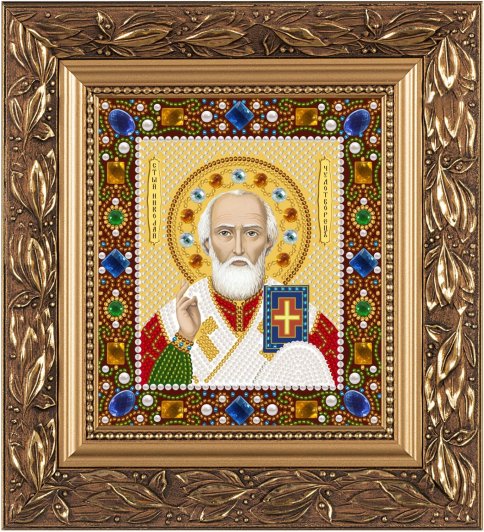 Святой Николай Чудотворец, набор для вышивки бисером Nova Sloboda