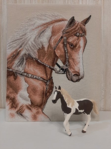 Лошадь, авторская схема для вышивки крестиком