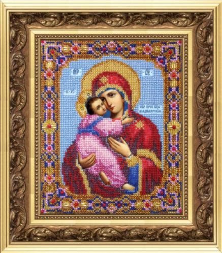 Икона Божьей Матери Владимирская, набор для вышивки бисером