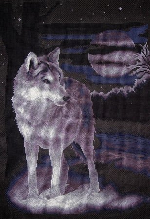 Белый волк, набор для вышивания