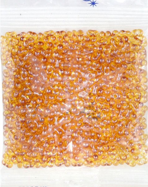 Бисер Preciosa Farfalle, размер 2/4, прозрачный, цвет 16050, золотой, 50гр