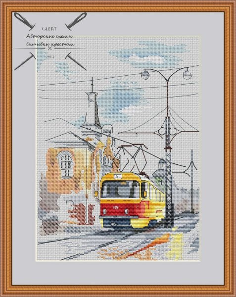 Барнаульский трамвай №5, схема для вышивки