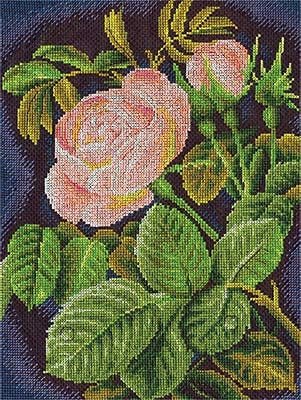Кремовая роза , набор для вышивания