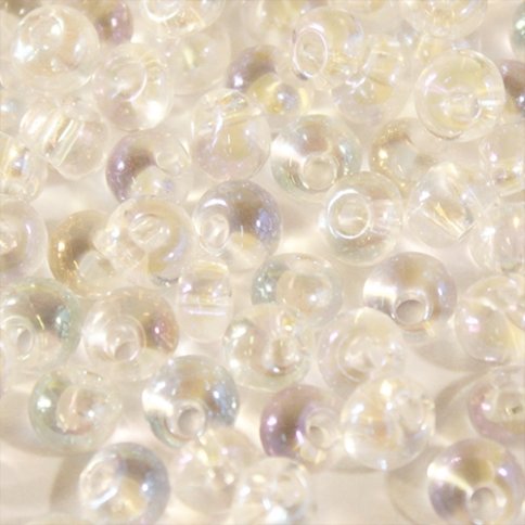 Бисер Preciosa Drops, размер 8/0, радужный, цвет 58205, прозрачный, 50гр