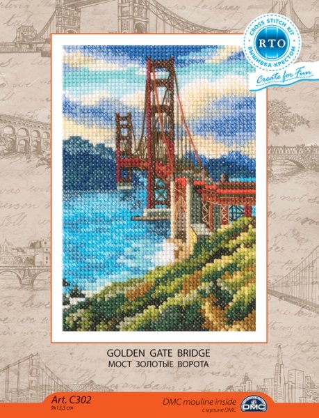 Мост Золотые ворота, набор для вышивания