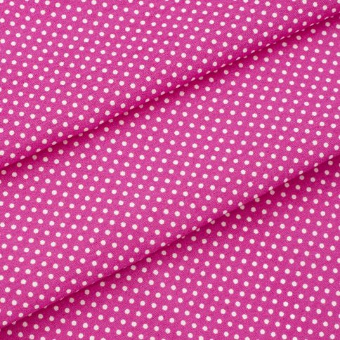Ткань декоративная "Мелкий горошек", розовая