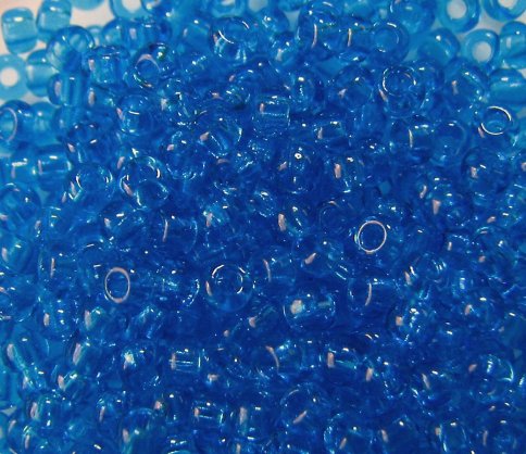 Бисер Preciosa Rocaille, размер 10/0, прозрачный, цвет 60150, ярко-голубой, 50гр