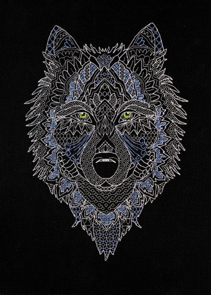 Серебряный волк, набор для вышивания