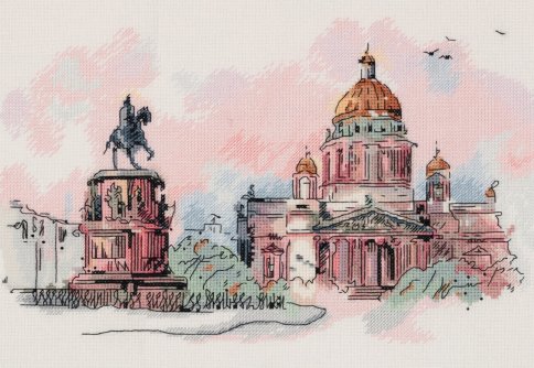 Путешествие по Петербургу, набор для вышивания
