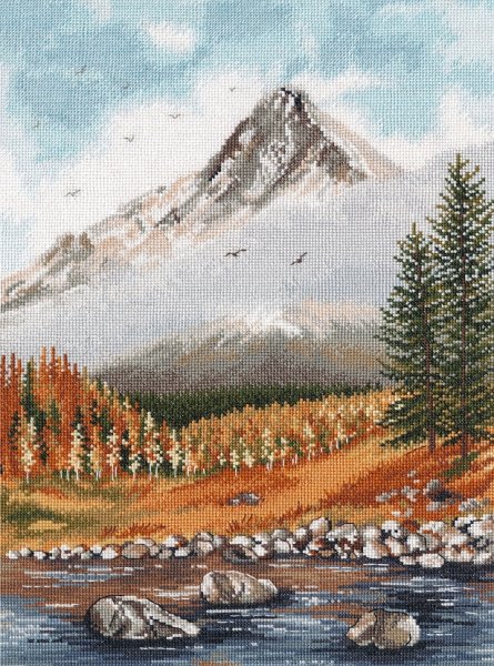 Осень в горах, набор для вышивания