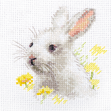 Белый крольчонок, набор для вышивания