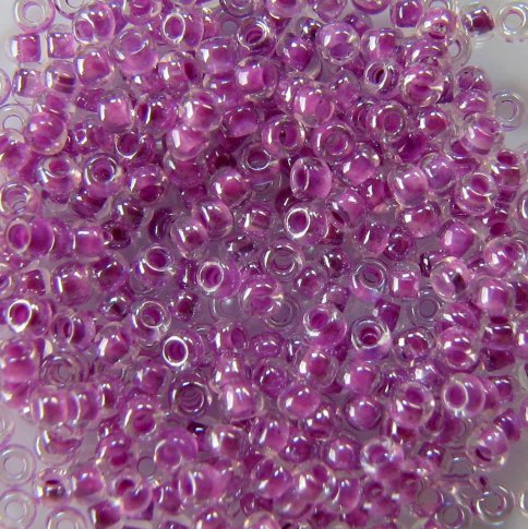 Бисер Preciosa Drops, размер 5/0, с цветным центром, цвет 38628, розовый, 50гр