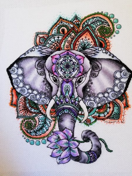  Слон, схема для вышивки
