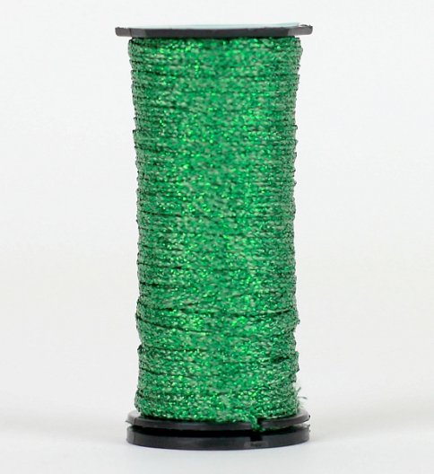 Металлизированная нить Kreinik 1/8" Ribbon, цвет зеленый