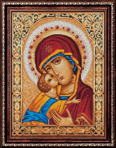 Икона Владимирская богородица, алмазная мозаика Алмазная живопись