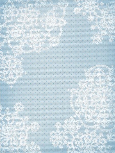 Дизайнерская канва Aida 18, цвет голубой со снежинками