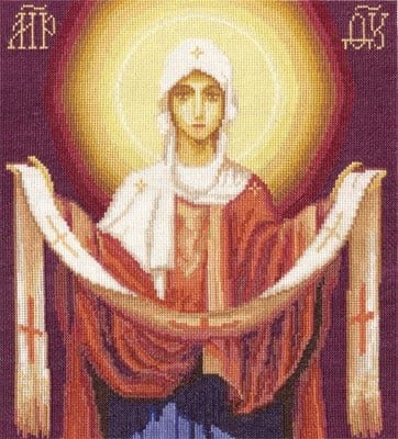 Икона Божией Матери Покров Пресвятой Богородицы, набор для вышивания