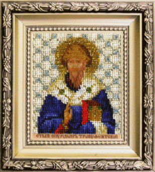 Икона Спиридон Тримифунский, набор для вышивки