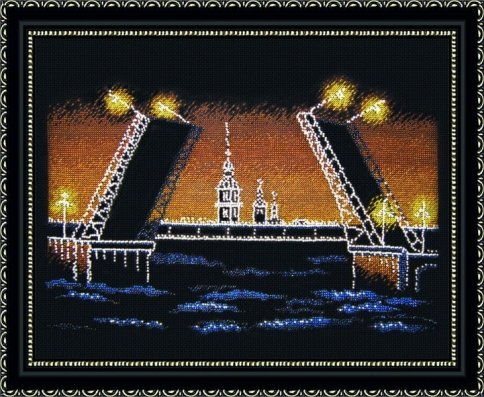 Ночной Петербург, набор для вышивания