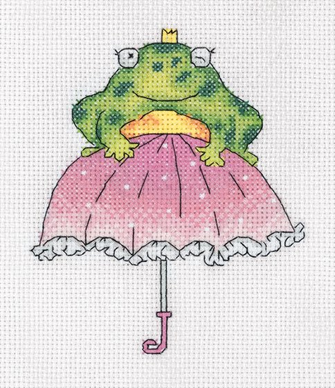 Лягушка Жаннетка, набор для вышивания