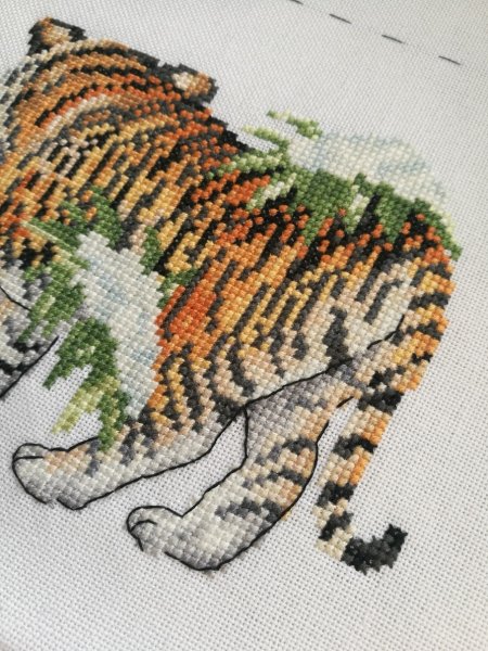 Амурский тигр, схема для вышивания