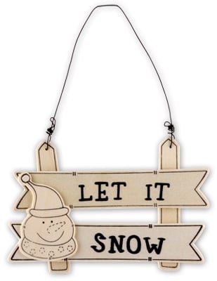 Деревянная заготовка "Let it snow"